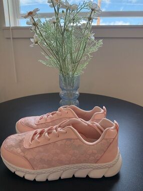 Women's Athletic Sneakers - Pink Lace Design